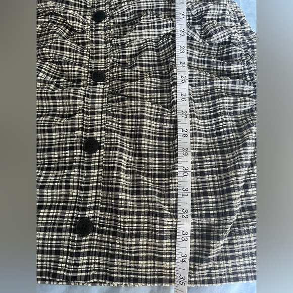 Ganni Size:40 Mini Dress Plaid Stretch Lightweight Multi Color - Picture 6 of 10